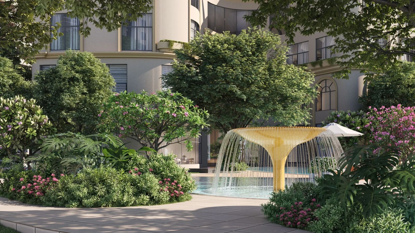 Prestige Parklane water garden